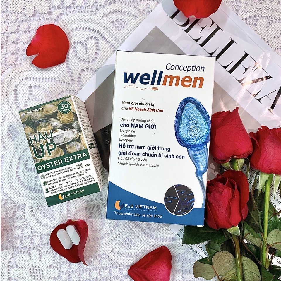 Combo Cải Thiện Chất Lượng Tinh Trùng - Tăng Cường Sinh Lý Nam Giới - Wellmen Conception và Hàu UP