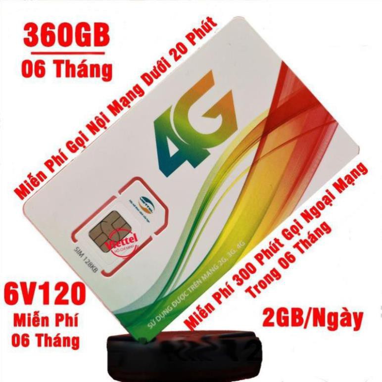 Sim 4G Viettel dùng trọn gói 1 năm 4GB/Tháng D500