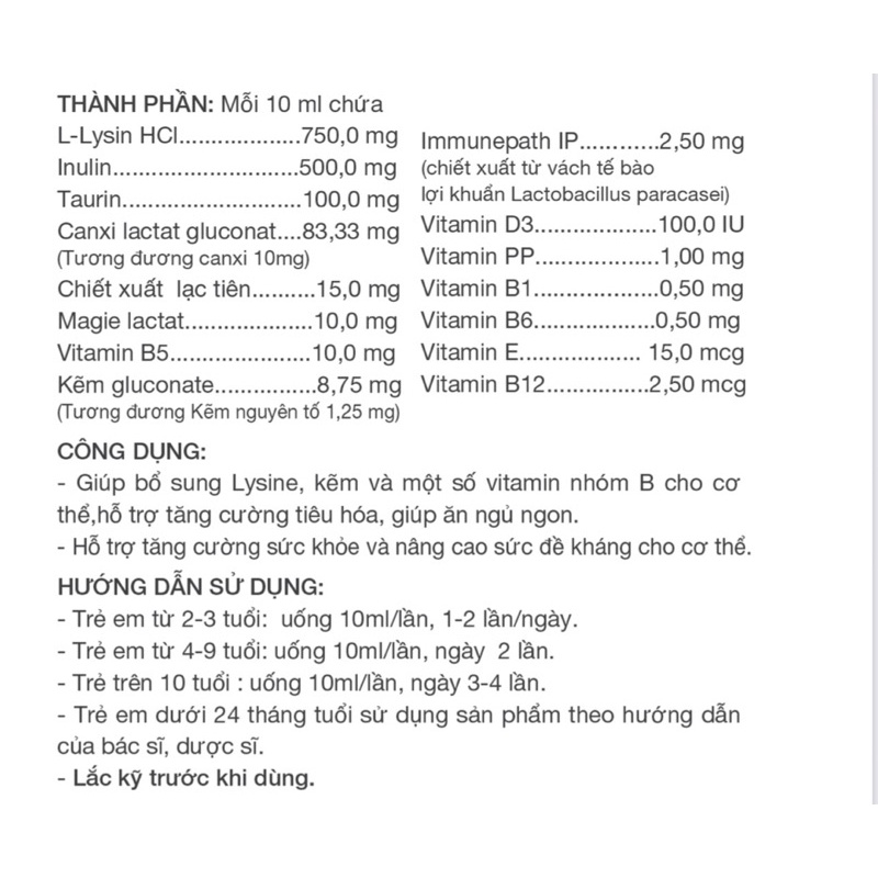 Ăn ngủ ngon kidszone - bổ sung lysine, kẽm và vitamin nhóm B cho có thể,hỗ trợ tiêu hoá,ăn ngủ ngon