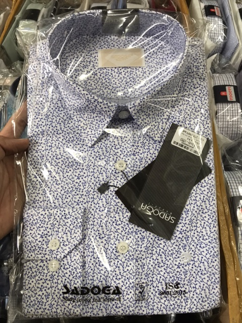 Áo sơ mi nam trẻ dài tay công sở slim fit body Sadoga ảnh thật