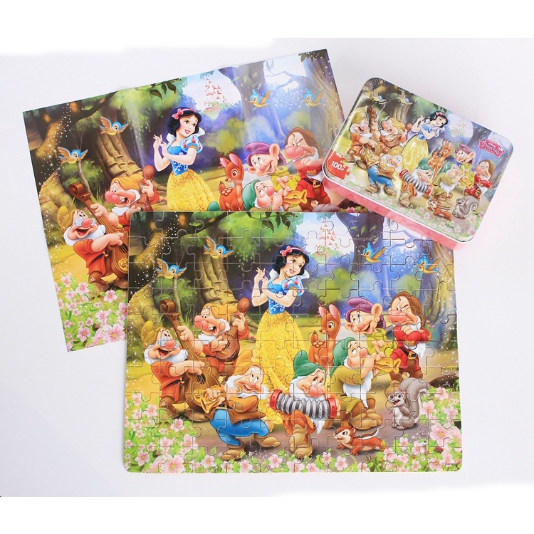 Tranh Ghép Hình Jigsaw Puzzle 100 Mảnh Hộp 3D/Jigsaw Puzzle 100 Mảnh/Tranh Xếp Hình Cho Bé Từ 2 Tuổi