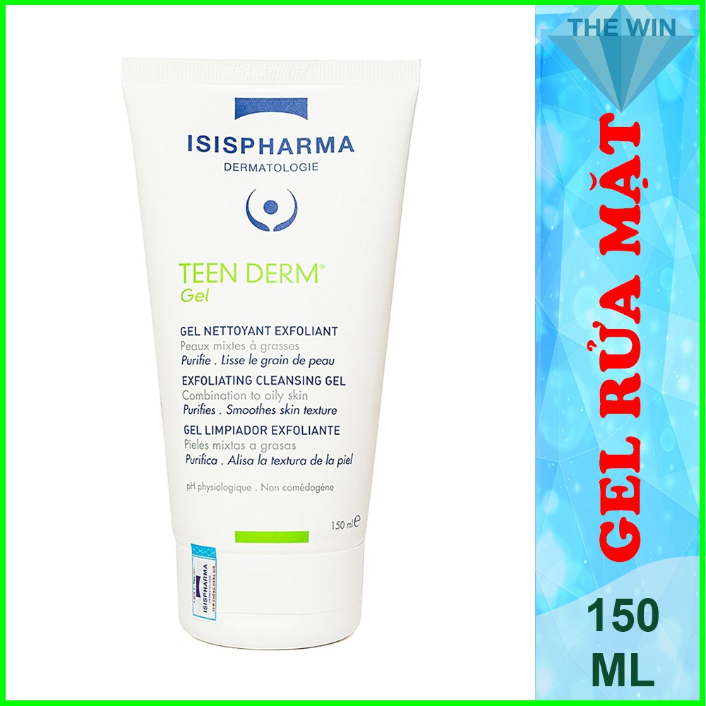 [CHÍNH HÃNG] [ GIÁ SỈ] TEEN DERM GEL ISIS PHARMA - Gel rửa mặt, giảm nhờn, ngừa mụn Date 2027