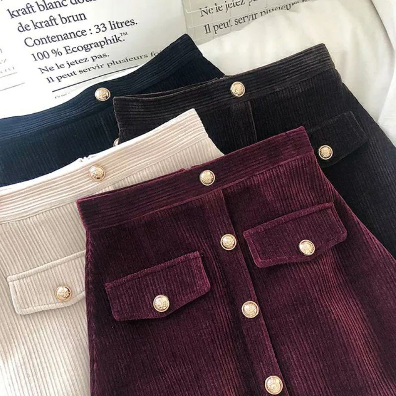 Chân váy nhung cúc | BigBuy360 - bigbuy360.vn