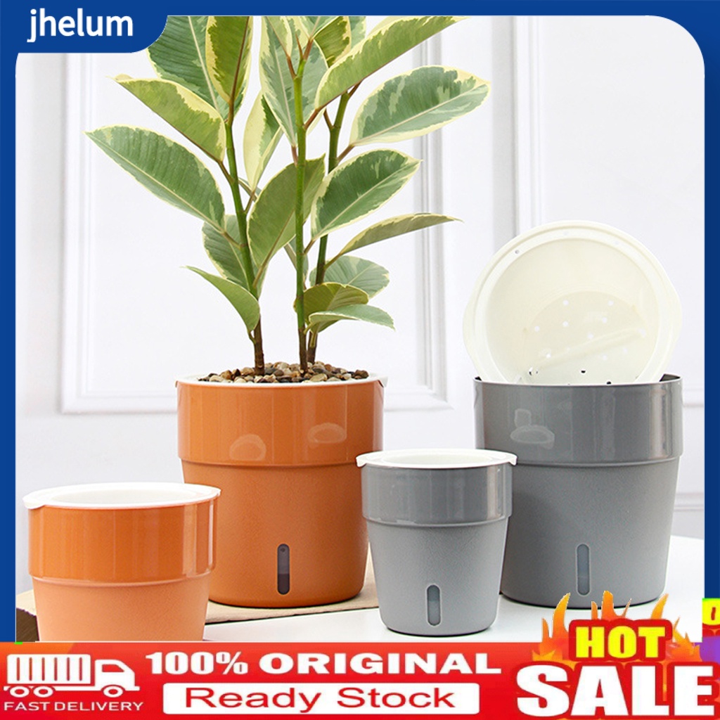 Chậu Trồng Cây Bằng Nhựa Cách Nhiệt Tự Động Kèm Dây Thừng Cotton