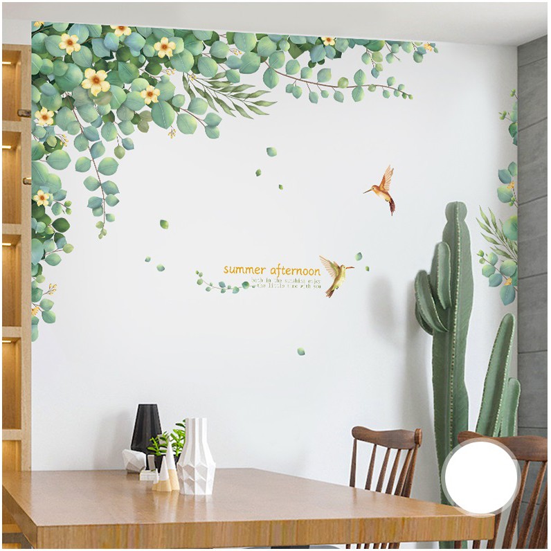 Decal dán tường Hoa góc tường A92 - Decal dán tường Hàn Quốc