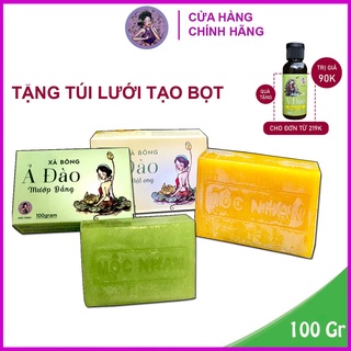 Xà Bông Mướp Đắng, Xà Bông Nghệ, Trắng da, Se khít lỗ chân lông, Đánh bay mụn trứng cá, Mộc Nhan Natural