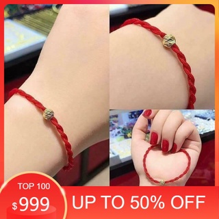 Vòng tay chỉ đỏ kim vàng may mắn