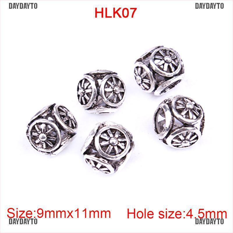 Bộ 10 Vòng Bện Tóc Bằng Hợp Kim Thiết Kế Rỗng Phong Cách Viking Cổ Điển