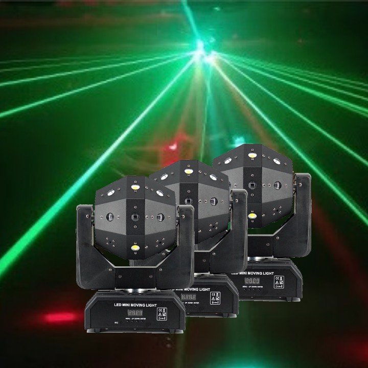 [ SALE OFF ] Đèn Moving 16 Mắt Laser 3in1 Dùng Cho Sân Khấu, Karaoke - Magic Store SG
