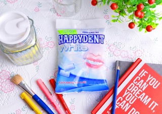 Kẹo Cao Su Happydent White bạc hà 112g