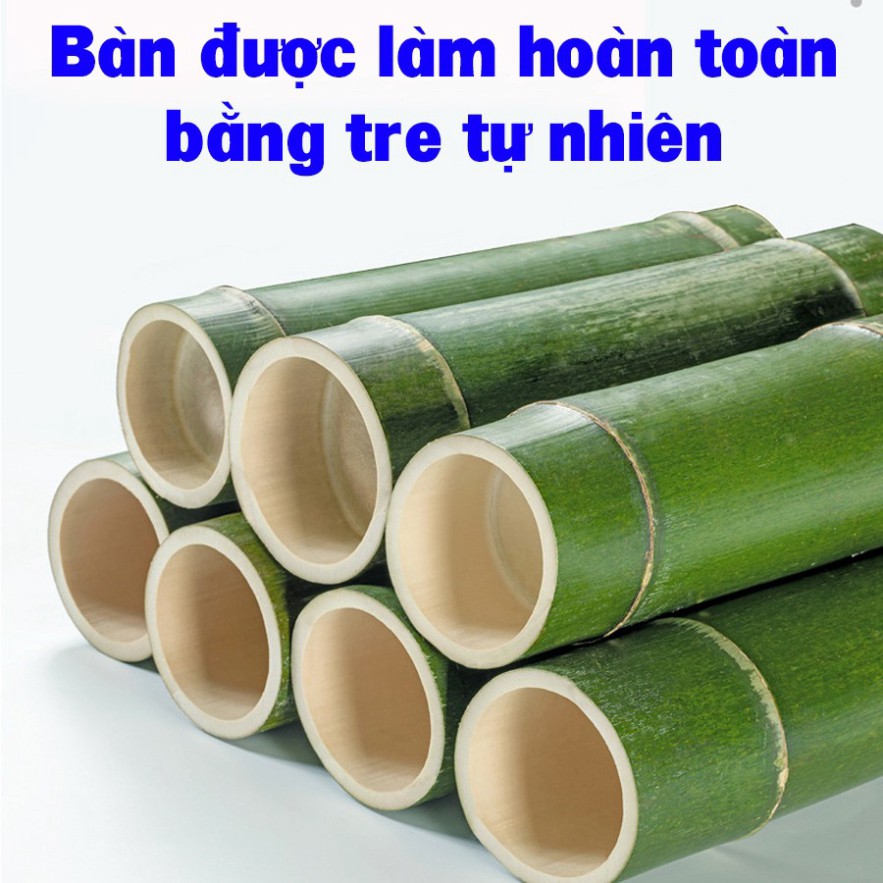 Giá để màn hình máy tính đa năng 100 Đốt gỗ tre - Kệ đỡ màn hình máy tính thông minh, có khớp điều chỉnh, có rãnh để đồ