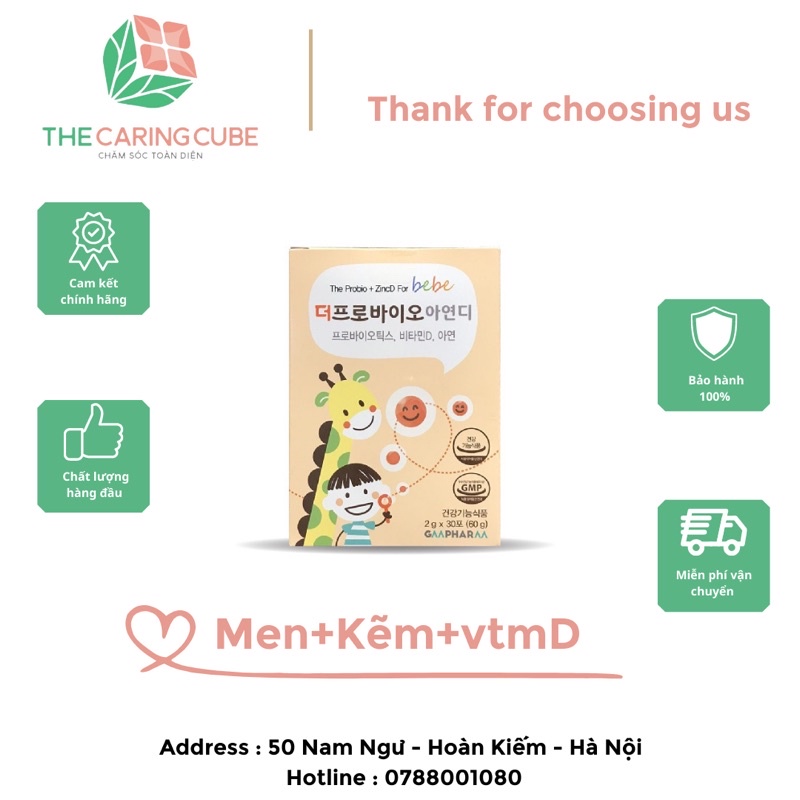 The Zinc+D + Men for Bebe GMPHARM (Kẽm D và Men cho Bé) [Hàng Air 100% từ Hàn Quốc]