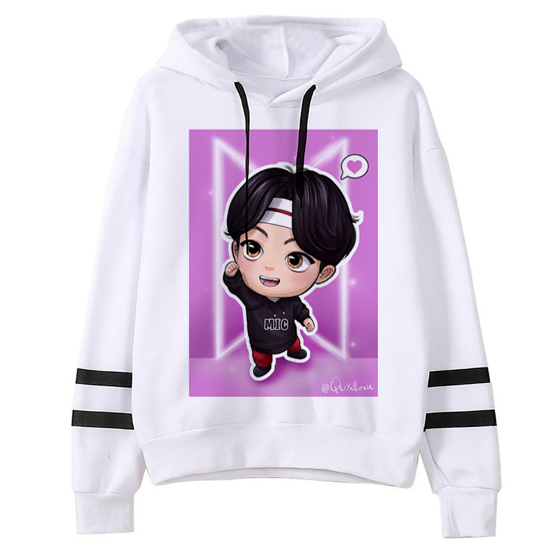 Áo Hoodie Dài Tay Thời Trang Bts Size S-2Xl