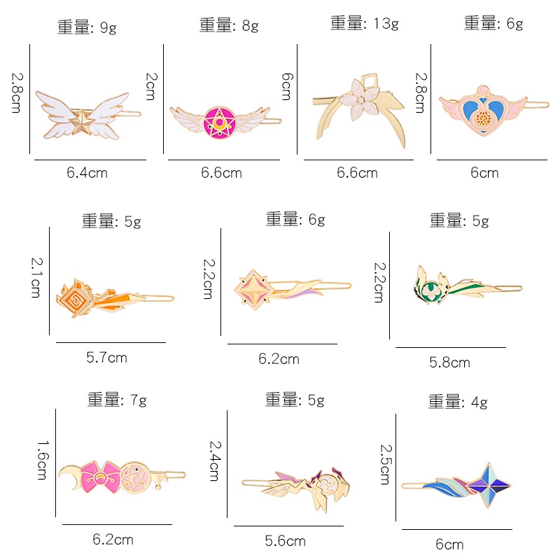 Kẹp Tóc Bằng Hợp Kim Hình Nhân Vật Anime Dễ Thương