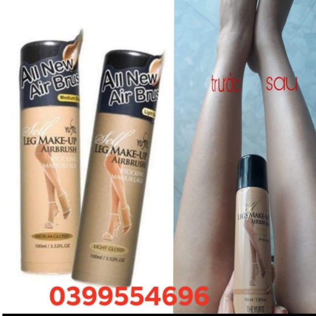 [CLIP THẬT ] :tất phun chân va body chính hãng  Hàn Quốc Yufit Airbrush Leg MaKeup SPF50+PA+++