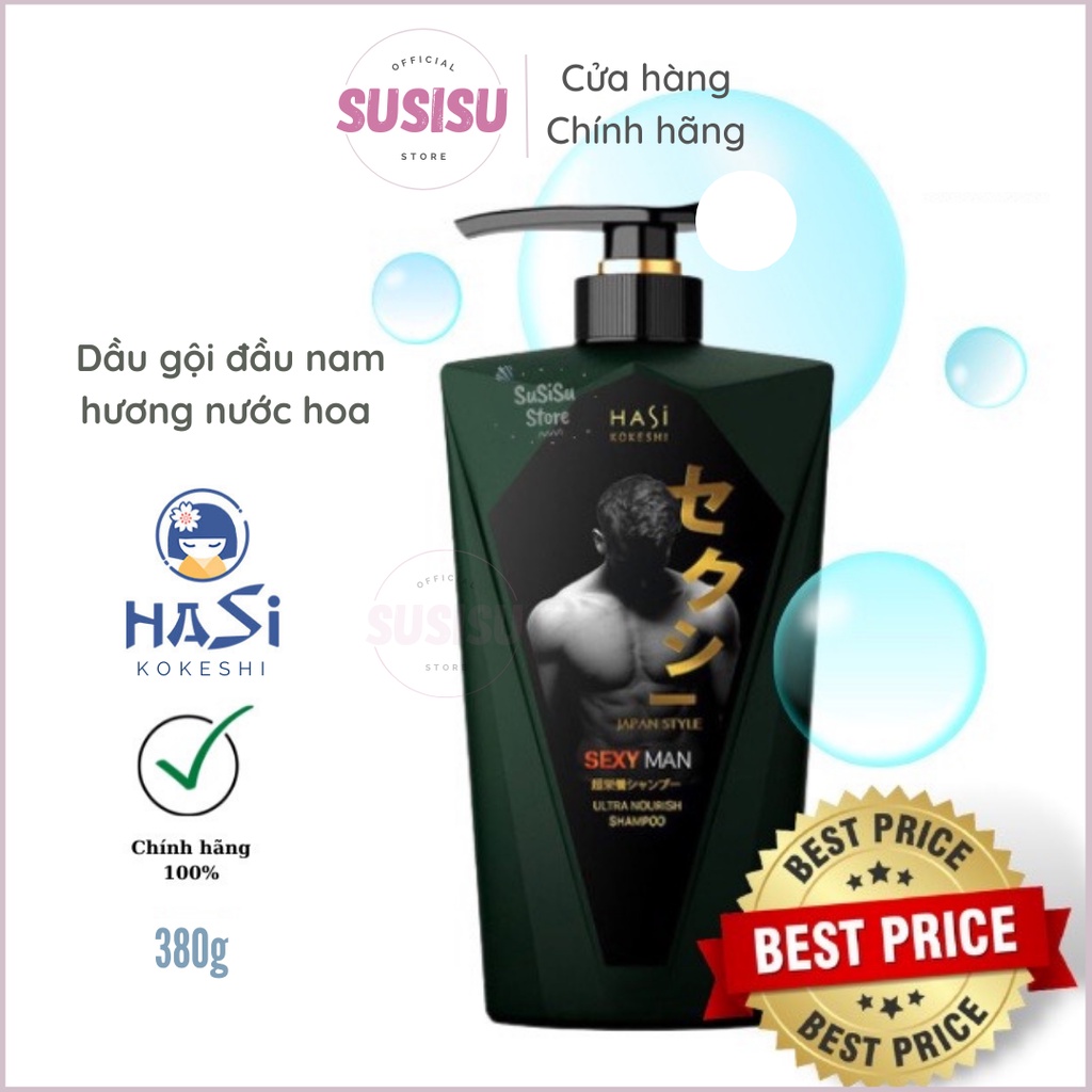 Dầu gội đầu nam hương thơm nước hoa Ultra Hasi Kokeishi nam tính 380g