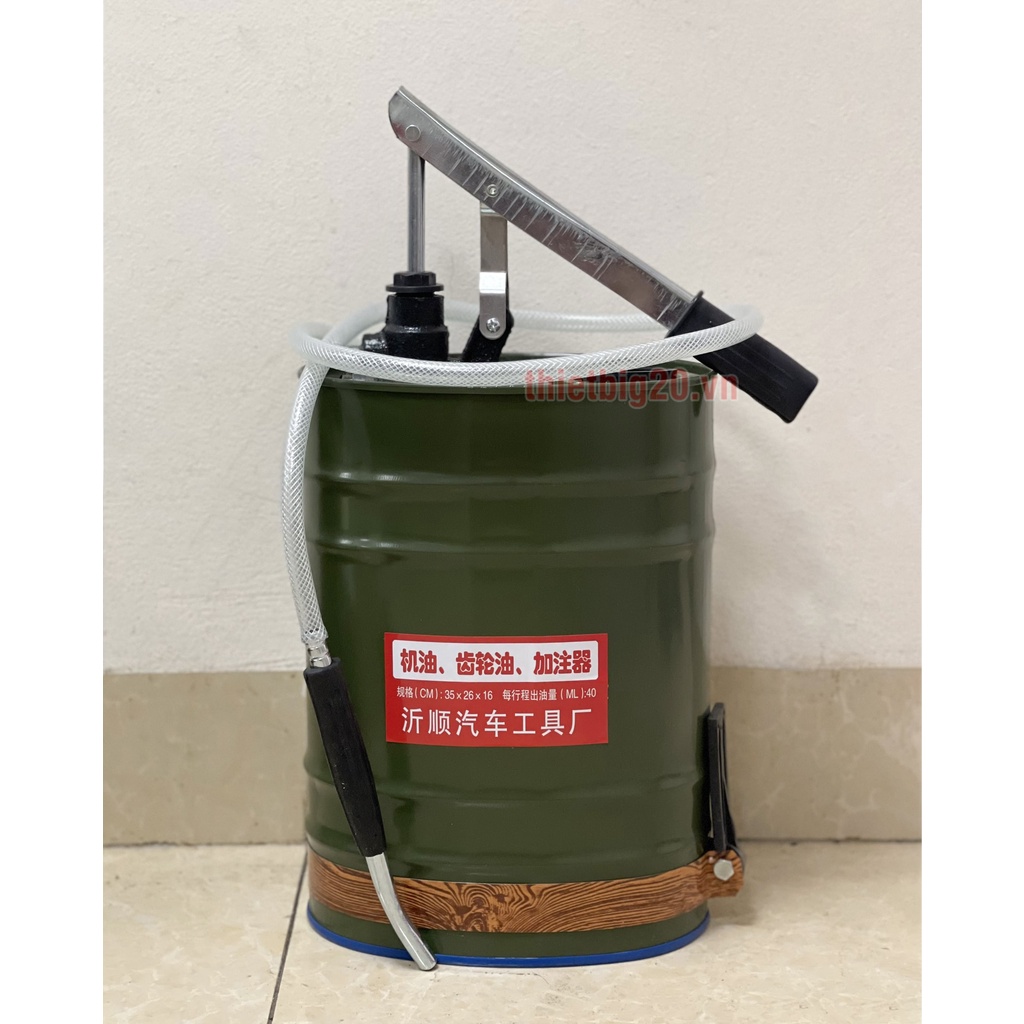 Máy bơm dầu bằng tay, bình bơm dầu cầu dung tích 10L GDC27