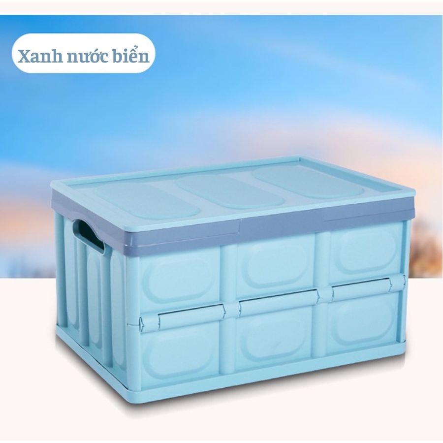 Thùng Đựng Đồ Đa Năng Dung Tích 55L Có Thể Gấp Gọn Để Sau Cốp Ô Tô,Đa Năng Tiện Lợi Dùng Cho Ô Tô Và Gia Đình