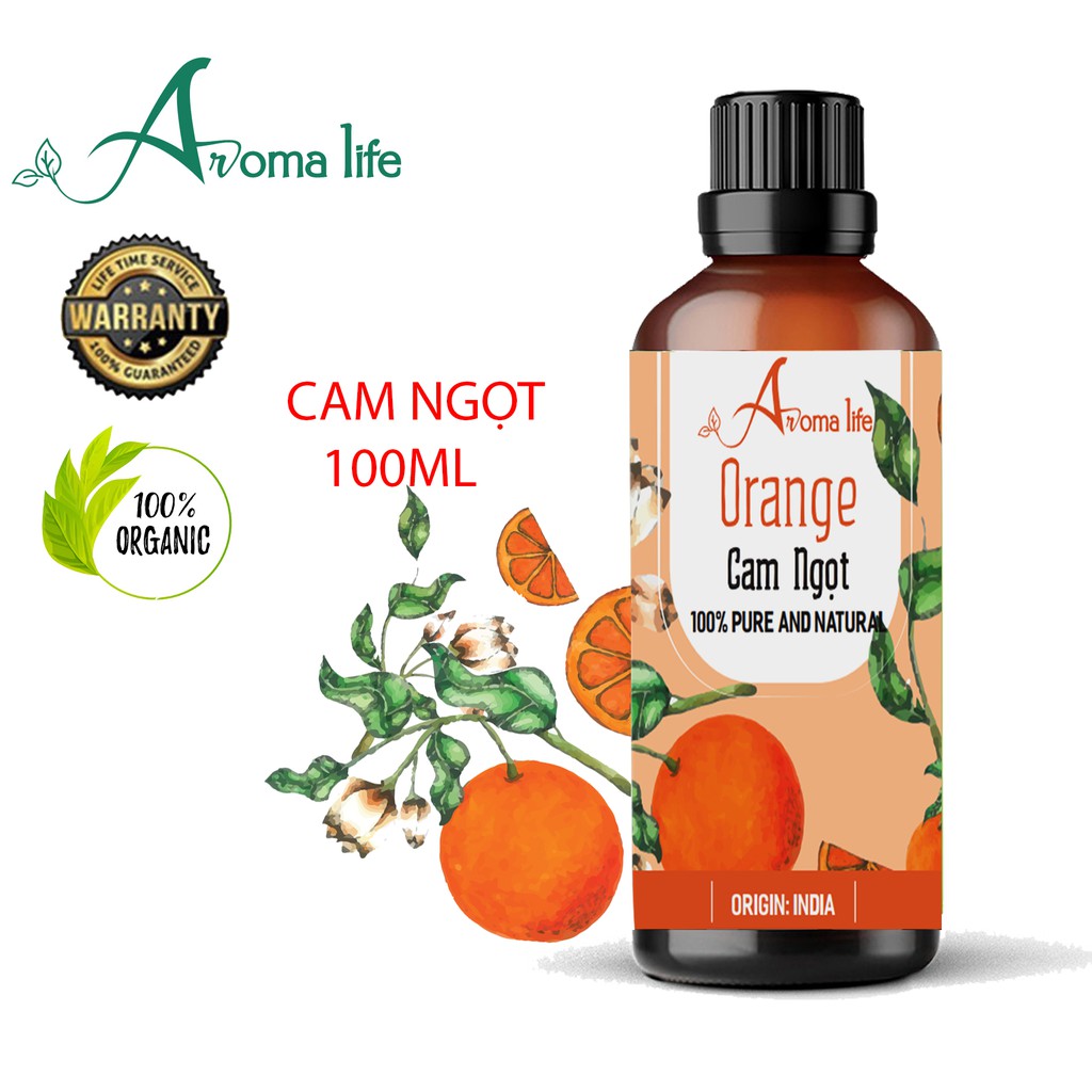 Tinh dầu nguyên chất Cam Ngọt Aroma Life (10ml 50ml 100ml)