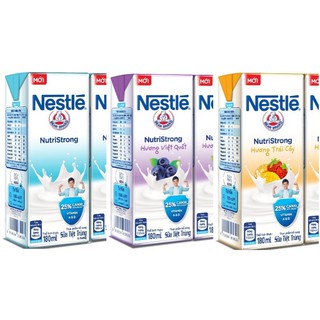 Combo 3 lốc sữa tươi tiệt trùng nestle hộp 180ml