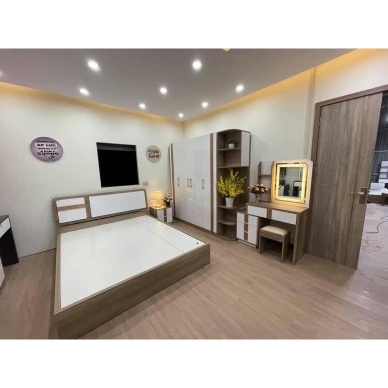 Combo bộ phòng ngủ giường tủ áo cao cấp -mẫu mới