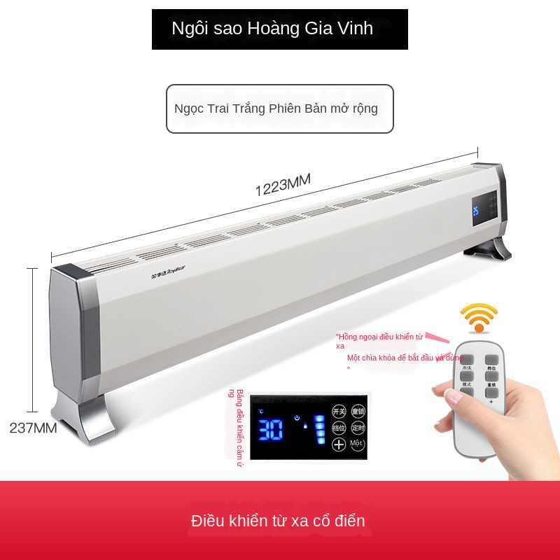 ℗▪Máy sưởi chân đế Rongshida hộ gia đình phòng khách ngủ tắm điện tốc độ ấm tiết kiệm điều khiển từ xa <