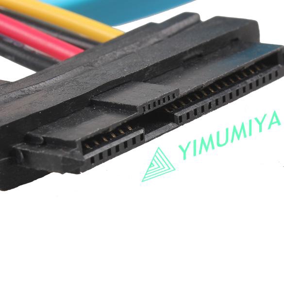 YI 7 Pin SATA Serial ATA to SAS 29 Pin and 4 Pin Power Adapter Connector Cable