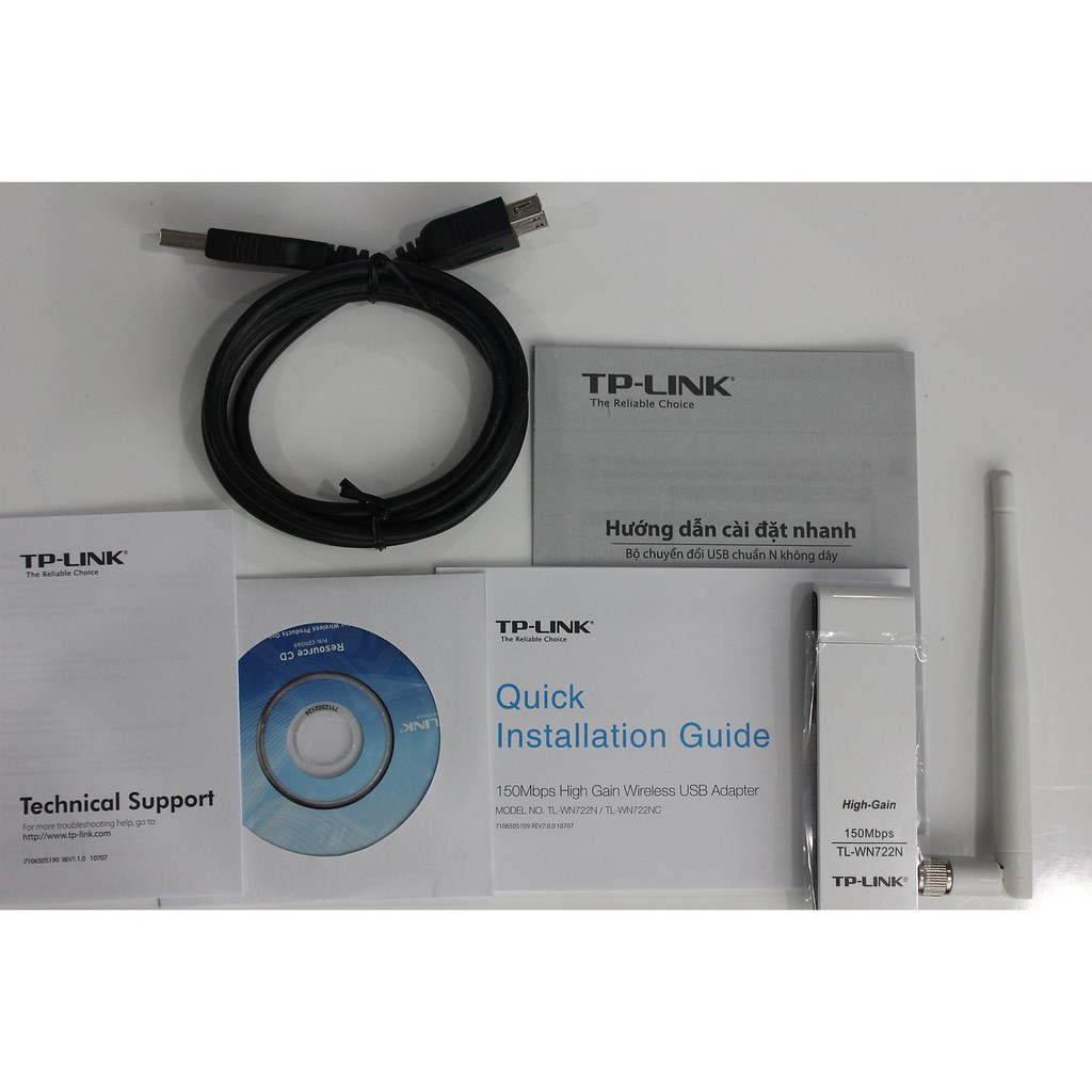 Bộ Thu Wifi TP-Link TL-WN722N - USB Wifi (high gain) tốc độ 150Mbps