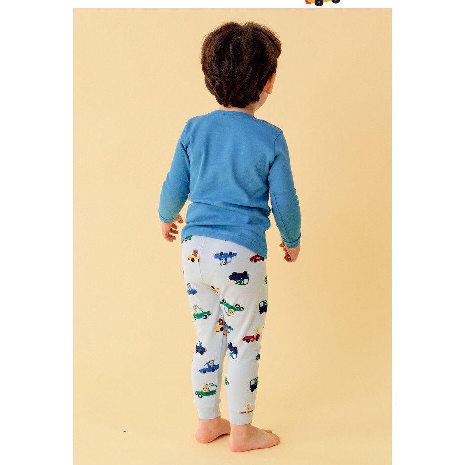 BỘ THU ĐÔNG DÀI TAY CAO CẤP TRẺ EM CỦA HÃNG TTASOM, CHẤT THUN COTTON ORGANIC,OTO XANH DƯƠNG