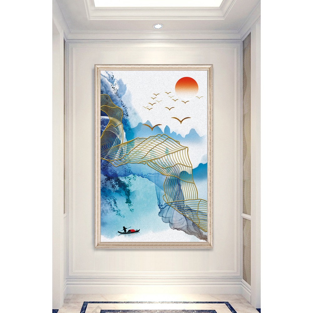 In hình ép gỗ Laminate TRANH HÀNH LANG HIỆN ĐẠI - Mẫu 34 (50x75, 60x90, 70x110). In ảnh theo yêu cầu