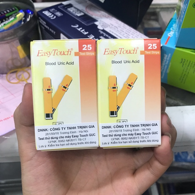 ( DATE XA ) Que test thử gout ( uric acid ) cho máy rossmax easy touch Gcu Et 322