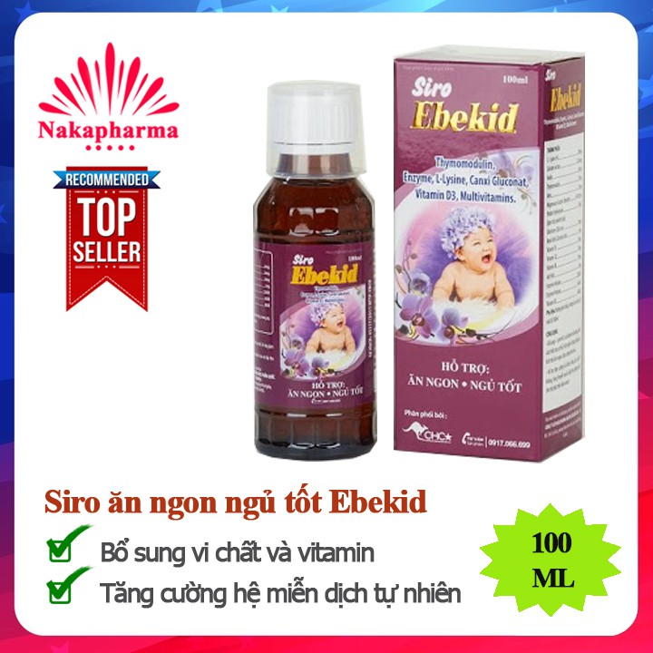 Siro EBEKID - Giúp ăn ngon ngủ tốt | Cho trẻ em biếng ăn, chậm lớn và người lớn bị mệt mỏi, suy nhược