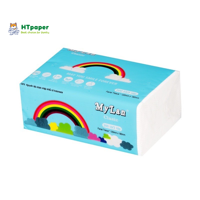 [Hỏa Tốc] ?Gói Khăn Giấy Rút Cầu Vòng Mylan 3 Lớp (100 Tờ/Gói) Dai Mịn Tiết Kiệm