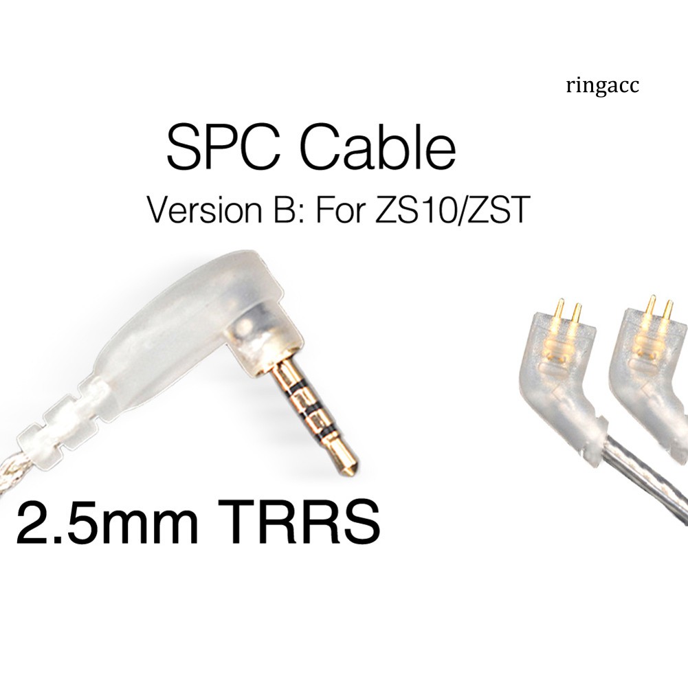 Dây Cáp Tai Nghe Thay Thế 1.2m 3.5mm Trrs 0.75mm 2pin Cho Kz-Zs / Ed12 / Es3 / Zsr