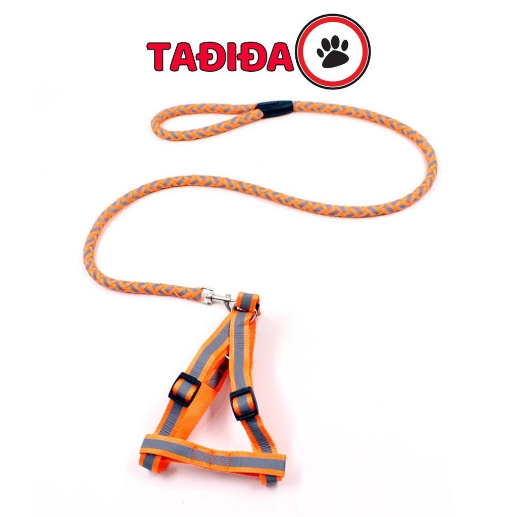Dây dắt cho Chó Mèo (Kèm Yếm) dạ quang siêu bền , Dây xích thú cưng tiện lợi - Tadida Pet