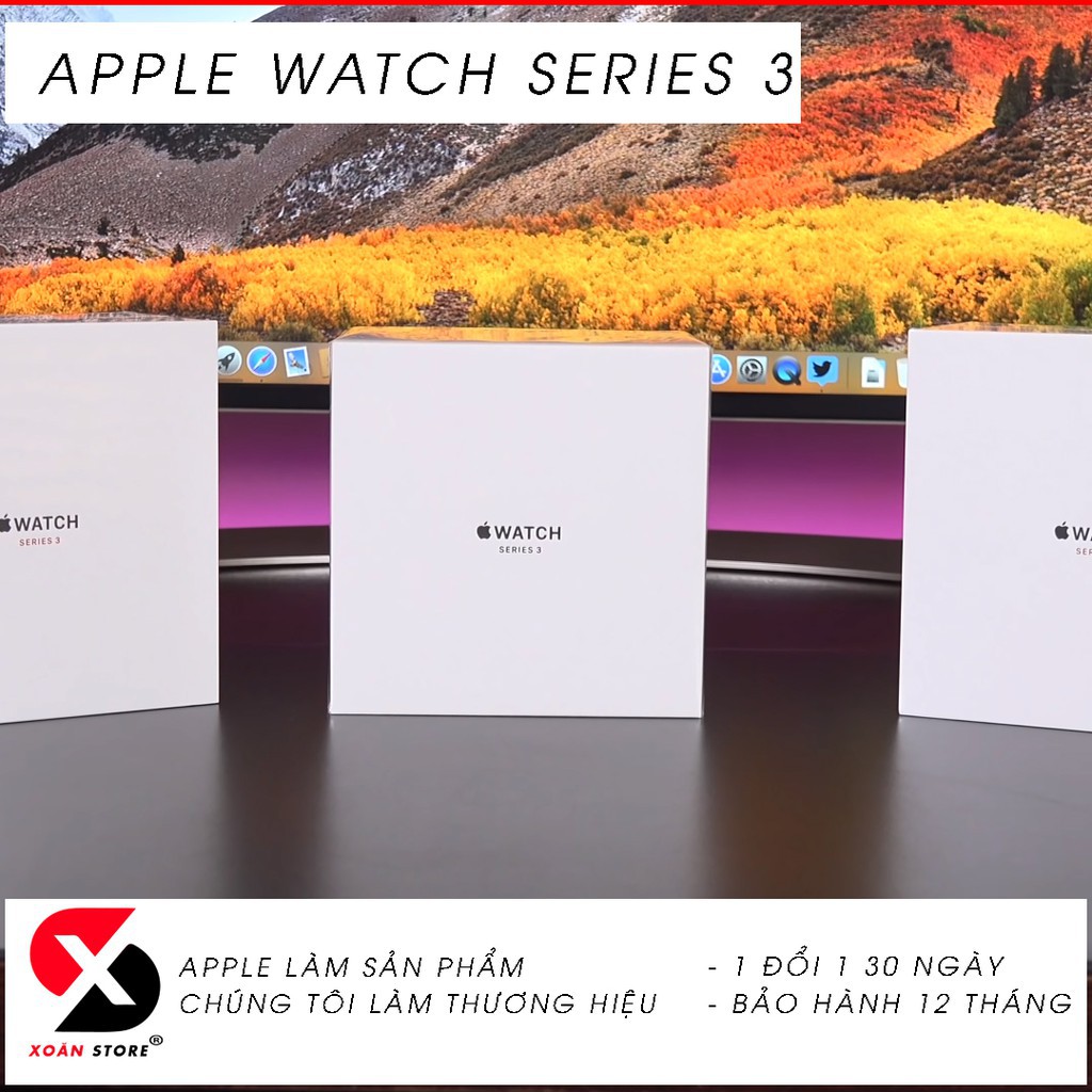 Đồng hồ Apple Watch Series 3 Thép 38mm & 42mm đẹp như mới bảo hành chính hãng 12 tháng 1 đổi 1 tại Fan Táo