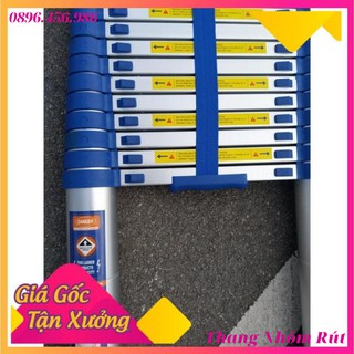 [Giá Sập Sàn] THANG NHÔM RÚT 5M4. THANG NHÔM CAO 5M4