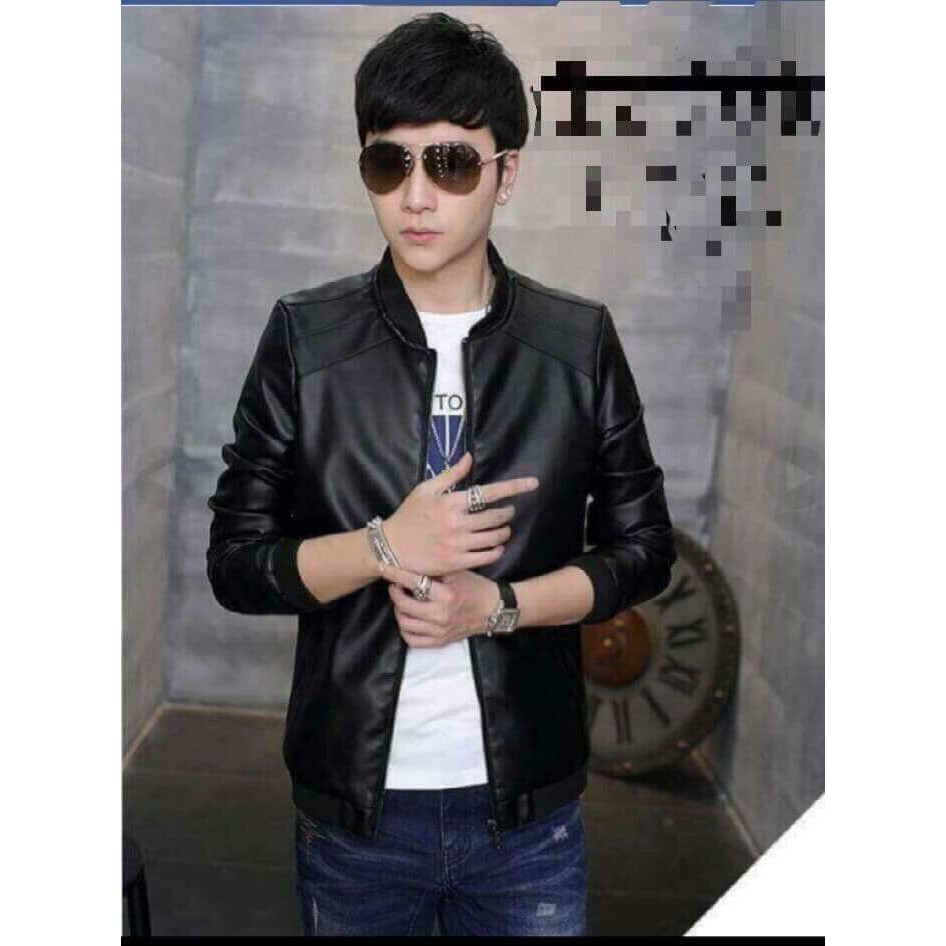 ÁO KHOÁC DA NAM 2 LỚP PHỐI KHÓA KÉO SIÊU CHẤT | BigBuy360 - bigbuy360.vn