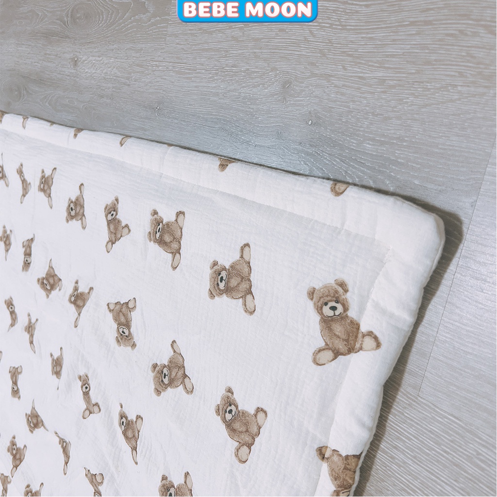 CHĂN XÔ MUSLIN BEBE MOON CHO BÉ, MỀM MẠI THOÁNG MÁT, THẤM HÚT