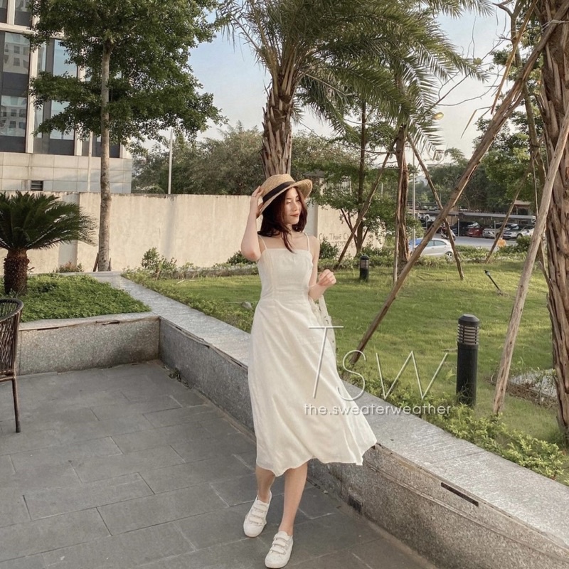 Váy 2 dây trơn, đầm 2 dây đũi xước cực xinh - Xưởng May Hạnh Hồng | BigBuy360 - bigbuy360.vn