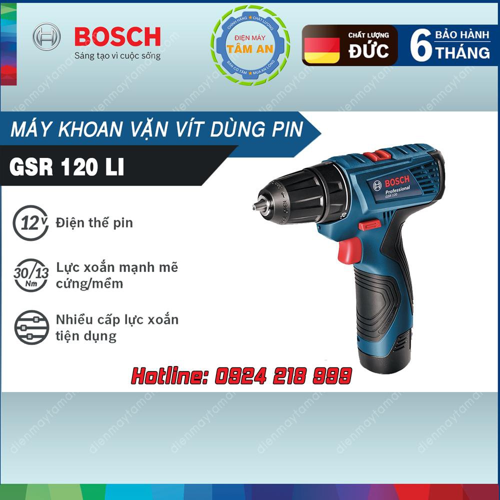 Máy khoan vặn vít dùng PIN Bosch GSR 120 LI