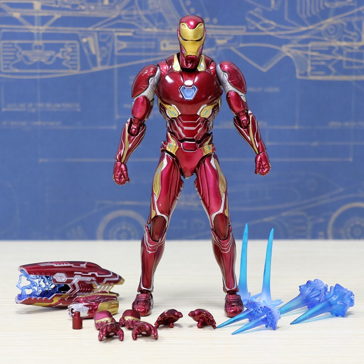 Mô Hình Iron Man Mark 50 Mk50 SHF Avenger Infinity War Bandai Cao 16cm