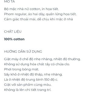 Bộ mặc nhà nữ Canifa