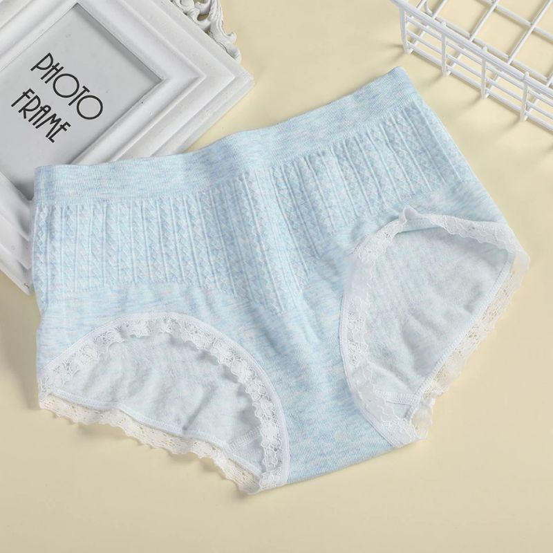 [Được chọn màu] Quần lót cotton kháng khuẩn CAO CẤP 005 co giãn 4 chiều phối ren dễ thương 5 màu chọn