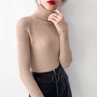Áo len cổ cao len tăm mới về