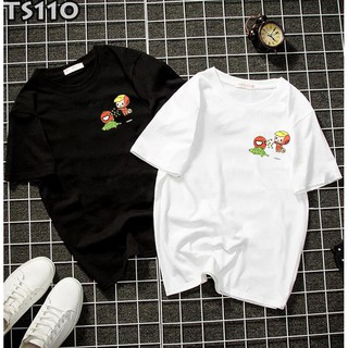 [FREESHIP] Áo đôi ngắn tay hình SPIDERMAN X IRONMAN chibi - Áo cặp unisex tay ngắn vải cotton thoáng mát - Full