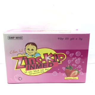 ZinC Kid Inmed hộp 25 gói hương dâu