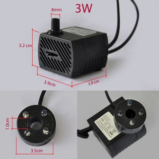 [ 3W ] Máy Bơm Nước Chìm 4 đèn led đổi màu, Hồ Cá Hòn Non, Bộ Thác Nước