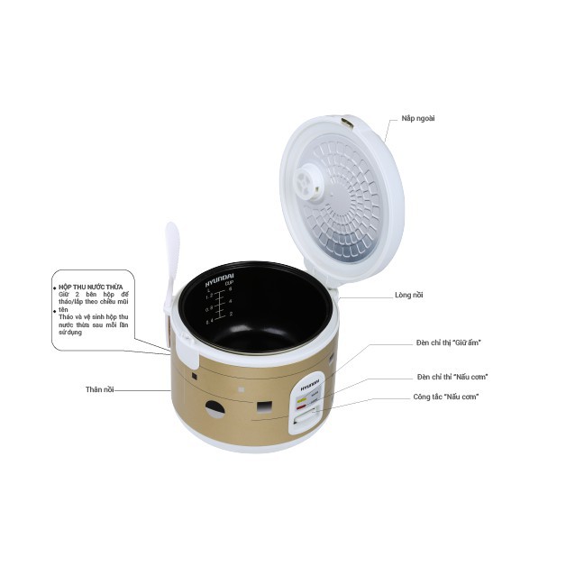 Nồi cơm cơ 1,2 lít - HDE 2001 | BigBuy360 - bigbuy360.vn