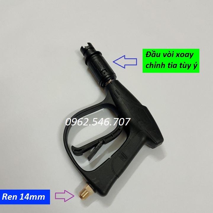 Súng xịt - súng rửa xe áp lực cao mini cho máy xịt rửa áp lực cao vòi rửa xe áp lực ren 22mm 14mm